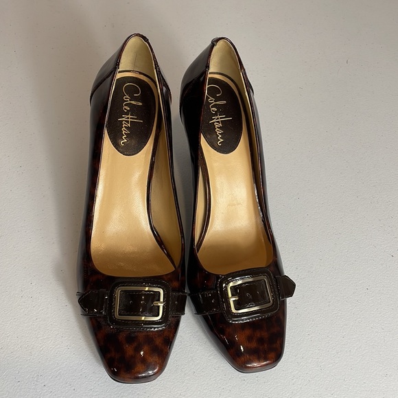 Cole Haan Rachel Tortoise Patent Pumps | Size 8.5B - Picture 3 of 11